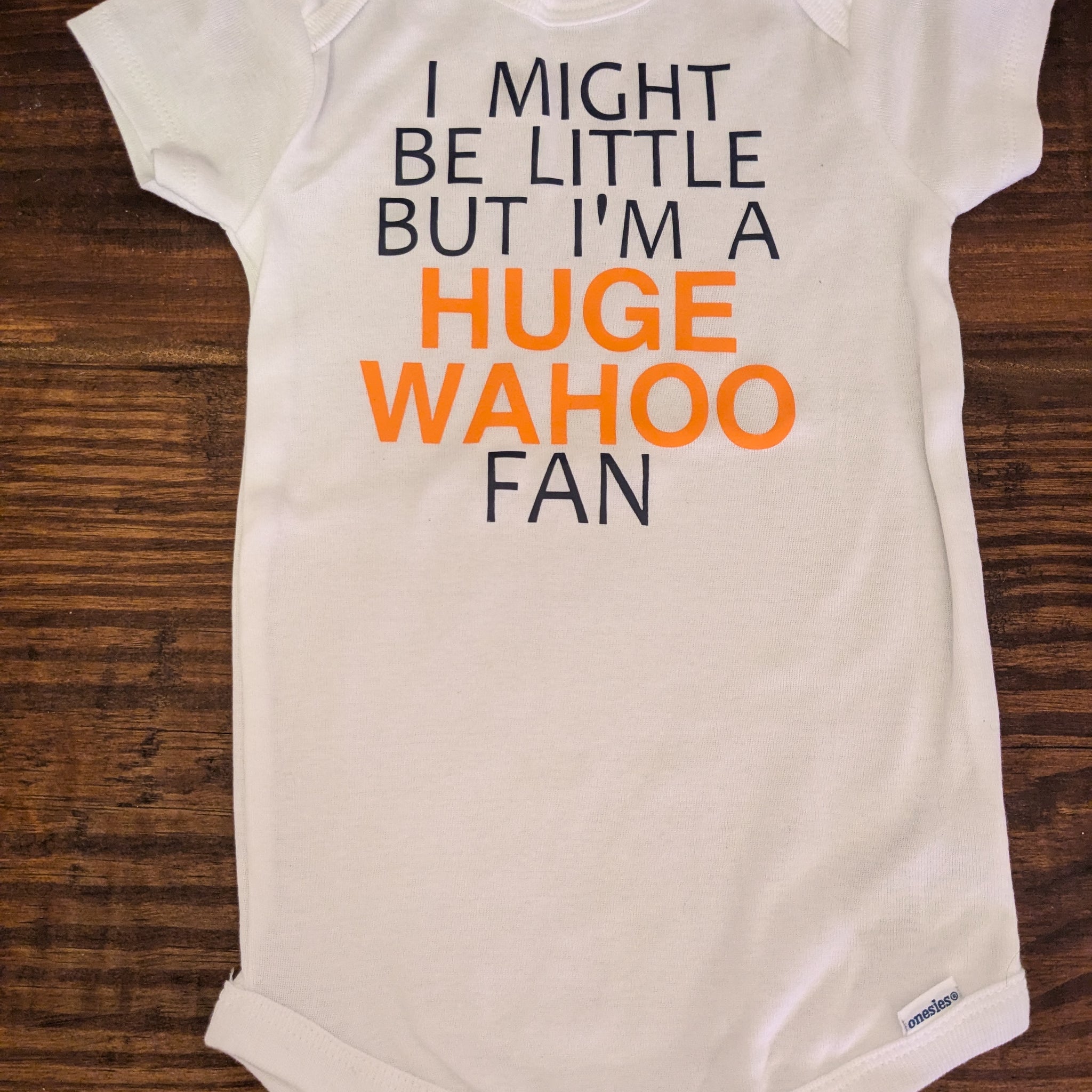 Wahoo Fan I UVA baby onesie