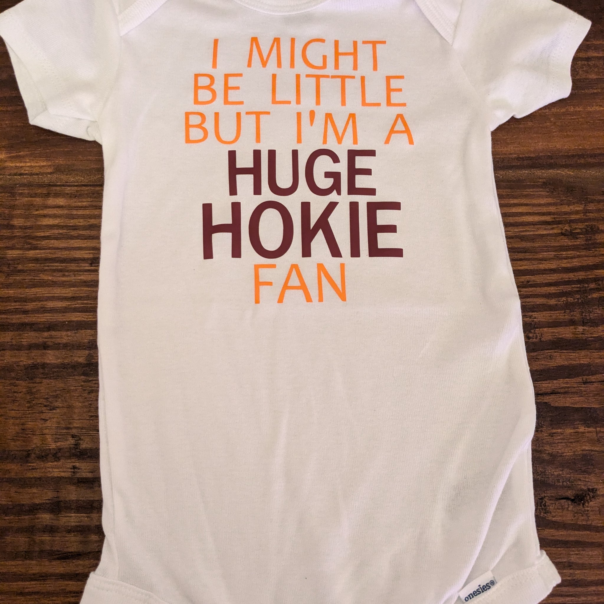 Hokie Fan | Virginia Tech Fan baby onesie - size 18mo