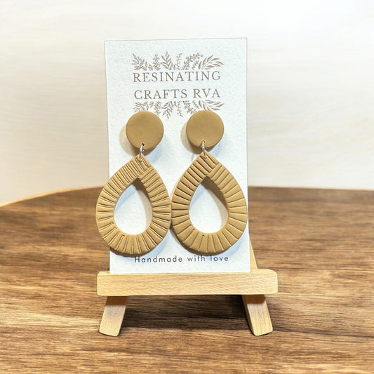 Tropical Vacay Polymer Clay Earrings, Sterling Silver Stud Earrings