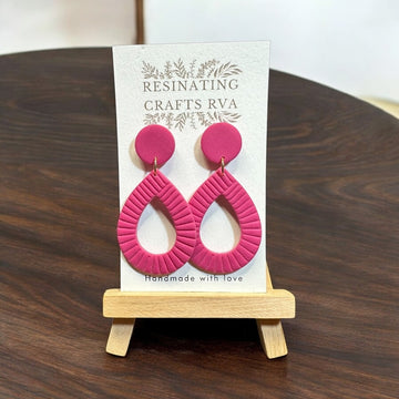 Tropical Vacay Polymer Clay Earrings, Sterling Silver Stud Earrings