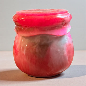Resin Art Storage Jar with Ruffle Screw on Lid