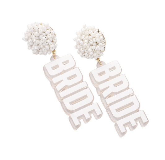 Pearl Beaded Cluster Sparkle Resin Earring