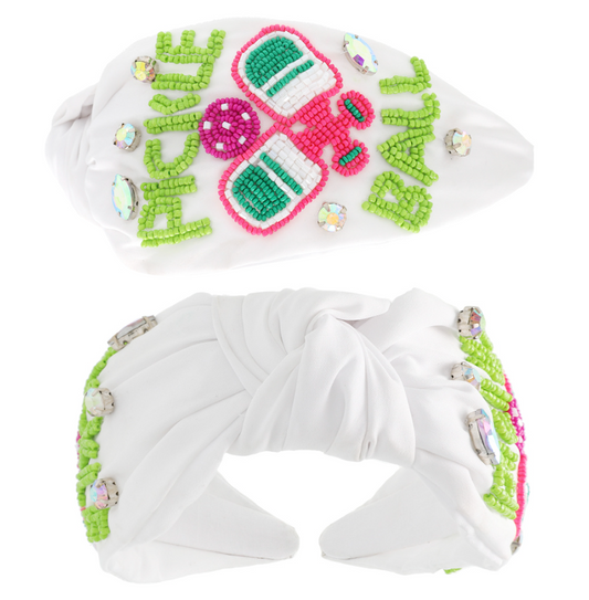 Beaded Knot Headband - Pickleball