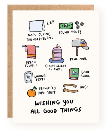 Wishing you all good things