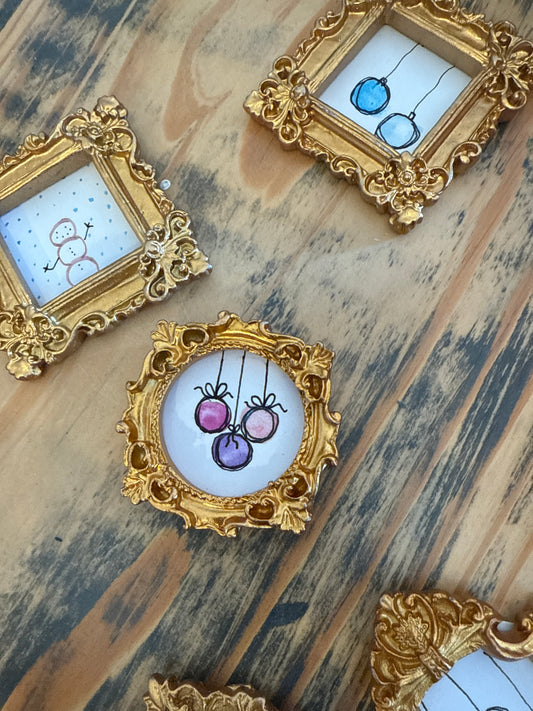 Mini watercolor magnet