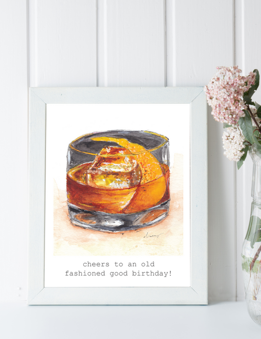 Old Fashioned Birthday Card