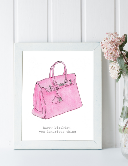 Luxurious Bag Birthday Card