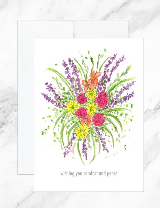 Sympathy Flowers Card