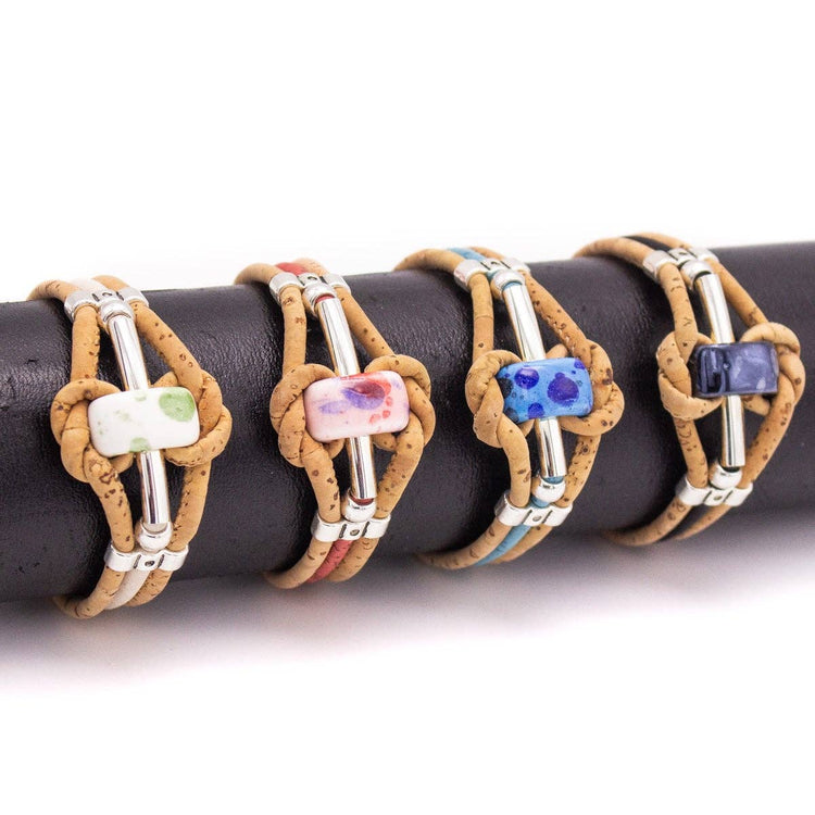 Cork Bracelet for Women Colorful