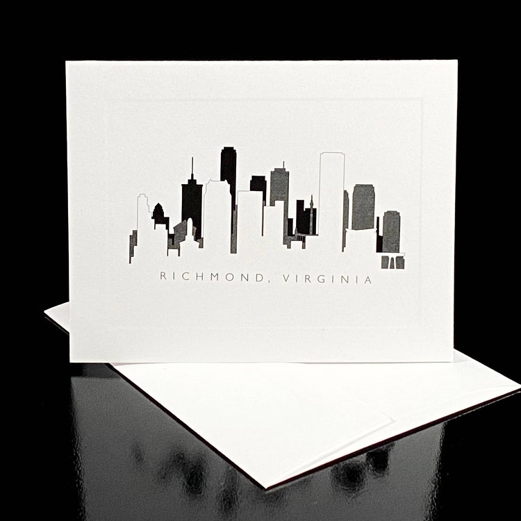 Richmond, Virginia Skyline Stationery - 10 Cards & Envelopes