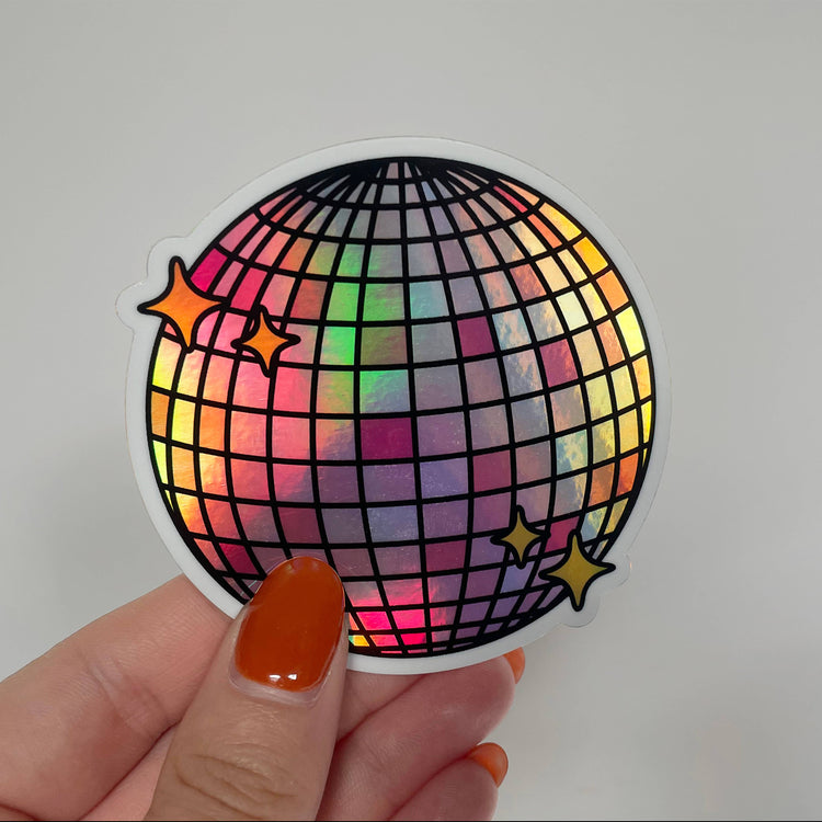 Holographic Disco Ball Sticker
