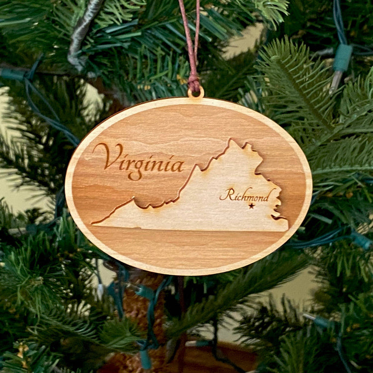 Virginia personalized - Laser Engraved Ornament