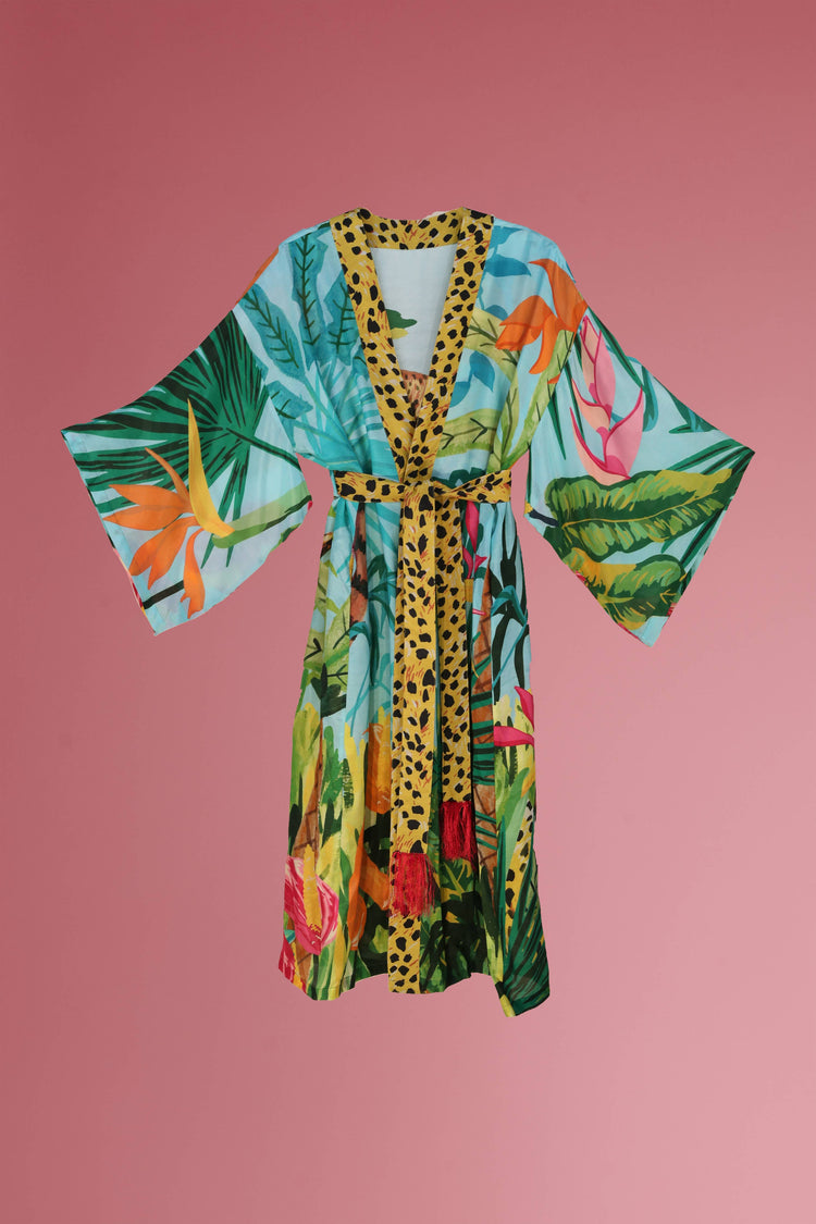 Cheetah Kimono Gown