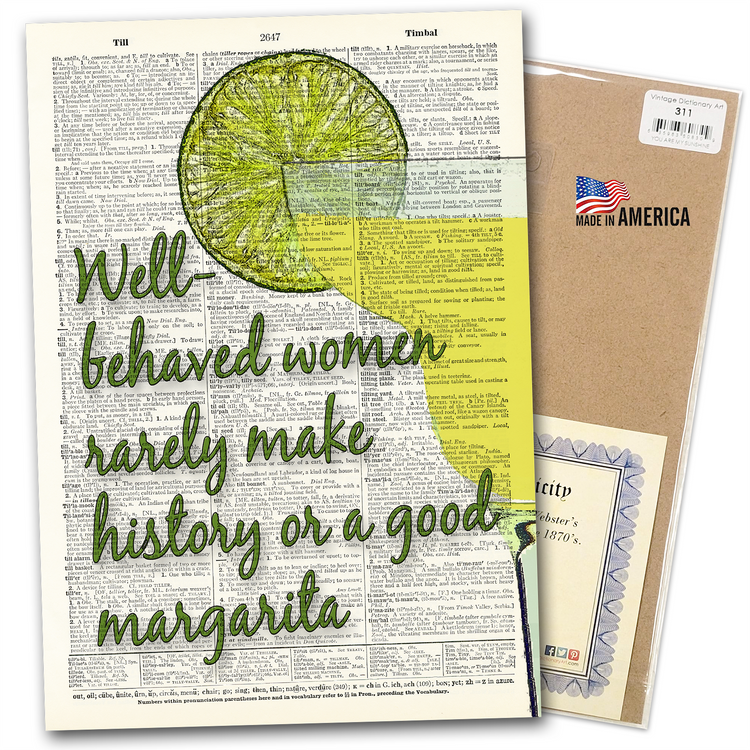 Sign Art | Dictionary Page | Vintage | Well-behaved Women