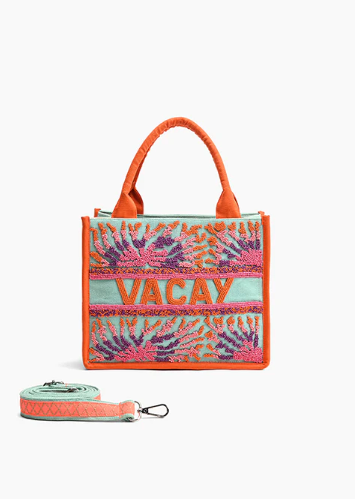 Tropical Vacay Small Box Tote Handbag