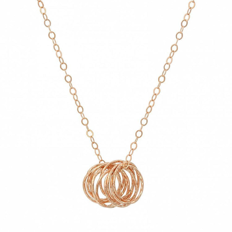 Rose Gold Cluster Necklace