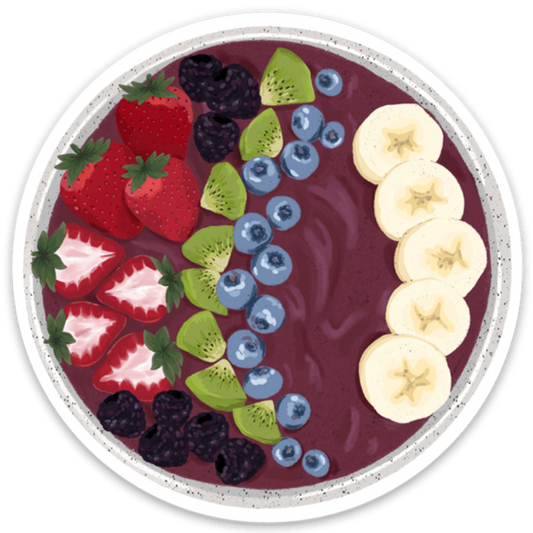 Acai Bowl Sticker, 3x3in.