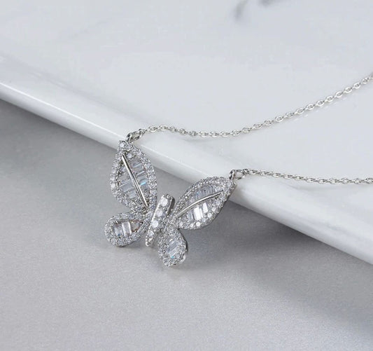 Sterling Silver Butterfly Necklace 