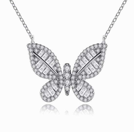 Sterling Silver Butterfly Necklace 