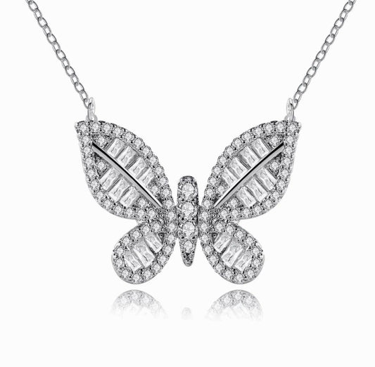 Sterling Silver Butterfly Necklace 