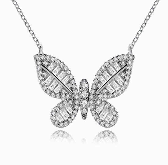 Sterling Silver Butterfly Necklace 